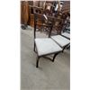 Image 6 : Chippendale Style Mahogany Oval Extension Dining Table 30"×65"×42" with Six Fretwork Back