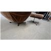 Image 5 : Vintage 1970s Arco Brown Velour Tufted Swivel Lounge Chair and Ottoman Set
