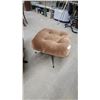 Image 6 : Vintage 1970s Arco Brown Velour Tufted Swivel Lounge Chair and Ottoman Set