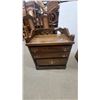 Image 2 : Pair of 2 Traditional Wooden Three-Drawer Nightstands with Brass Bail Pulls and Spindle Gallery