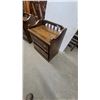 Image 4 : Pair of 2 Traditional Wooden Three-Drawer Nightstands with Brass Bail Pulls and Spindle Gallery