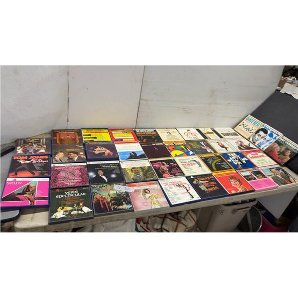 Lot of 36+ Reel-to-Reel Stereo Tapes: Al Martino, Ray Conniff, Gigi, Julie Harris