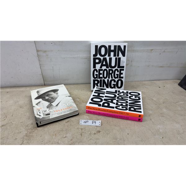 The New Beatles Complete 1962-66 and 1967-70 Sheet Music Books, and The Sinatra Treasures Book