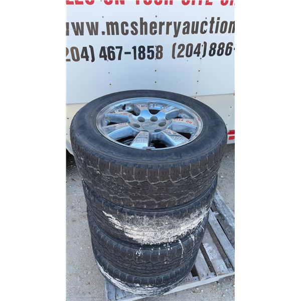 Four GMC Denali Chrome Wheels and Tires 275/55 R20