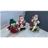 Image 6 : Christmas and Winter Decor: Snowmen Figurines, Santa, Wire Trees, Birch Candle Holders
