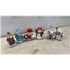 Image 7 : Christmas and Winter Decor: Snowmen Figurines, Santa, Wire Trees, Birch Candle Holders