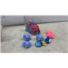 Image 9 : Christmas and Winter Decor: Snowmen Figurines, Santa, Wire Trees, Birch Candle Holders