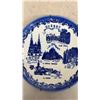 Image 10 : Three Royal Doulton Dickens Cobalt Blue 10” Plates and Two Souvenir Plates