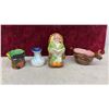 Image 5 : Box of 2 Cut Glass Serving Pieces, Two 1940s OXO and Bovril Mugs, McDonald's Walt Disney Glasses