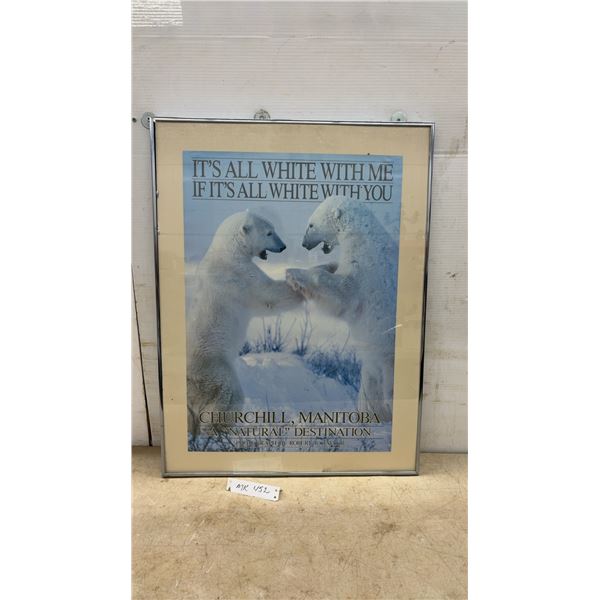 Churchill, Manitoba "A Natural Destination" Framed Poster by Robert R. Taylor, 28 × 21”