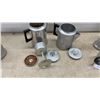 Image 2 : Aluminum Coffee Pots and Percolators, Whistling Kettle, Bottle, and Ladle