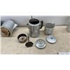 Image 5 : Aluminum Coffee Pots and Percolators, Whistling Kettle, Bottle, and Ladle
