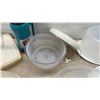 Image 3 : Thermos Teal Insulated Bottle, Tupperware Cake Takers, Salad Spinner