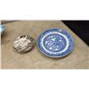 Image 4 : Assorted Decorative serving Platters and Bowls, Including Blue Willow, Fruit, Floral