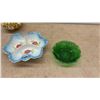 Image 6 : Assorted Decorative serving Platters and Bowls, Including Blue Willow, Fruit, Floral