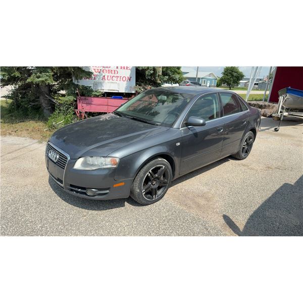 2007 Audi A4 2.0T Quattro Sedan, Dark Grey Metallic, TOD, Runs/Drives, AWD, Rebuilt