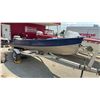 Image 1 : 14ft Aluminum Boat w/ 15HP Johnson Motor and ShoreLand'r Trailer w/ TOD - Early 1980s