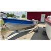 Image 2 : 14ft Aluminum Boat w/ 15HP Johnson Motor and ShoreLand'r Trailer w/ TOD - Early 1980s
