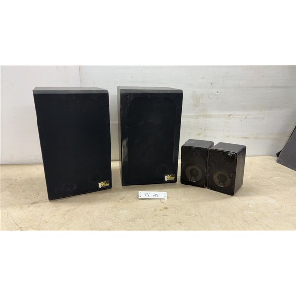 2 Vision Acoustics V 500 Digital Speakers and 2 Realistic Minimus Speakers