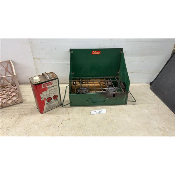 Coleman 425B Camp Stove and Coleman Camp Fuel with approximately 25% left