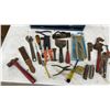 Image 2 : Vintage Blue Metal 7 Drawer Tool Chest with Hammers, Wrenches, Pliers, Clamps