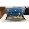 Image 4 : Vintage Blue Metal 7 Drawer Tool Chest with Hammers, Wrenches, Pliers, Clamps