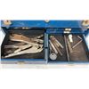 Image 5 : Vintage Blue Metal 7 Drawer Tool Chest with Hammers, Wrenches, Pliers, Clamps