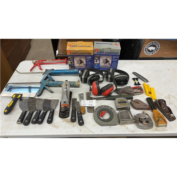 Planers, Putty Knives, Ear Protection, Caulk Guns