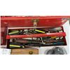 Image 3 : Three Red Metal Toolboxes with Wrenches, Sockets, Screwdrivers, Pliers, Pipe Wrench