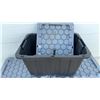 Image 3 : Three Black and Gray Hex-Pattern Storage Totes with Lids