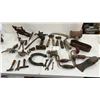 Image 1 : Assorted Antique and Vintage Hand Tools: Brace Drills, Scythe, Shears, Axe