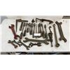 Image 1 : Assorted Antique and Vintage Hand Tools: Wrenches, Hammers, Screwdrivers