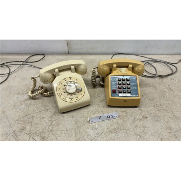 Bell (5310) Rotary Dial Telephone and Telesat Push-Button Telephone, 2615
