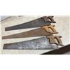 Image 4 : Collection of Vintage Hand Saws Including Stanley Panel Saw and Backsaws, Wooden Handles