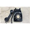 Image 3 : Two Rotary Dial Telephones: Black Bell System and Beige Western Electric, Each with Handset and