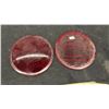 Image 4 : Four Red Glass Automotive Lenses, One Ribbed, 8 1/4” Diameter