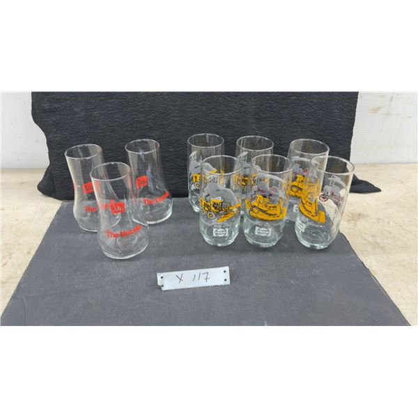 Vintage Pepsi Caterpillar and The Uncola Drinking Glasses