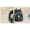 Image 4 : Two Rotary Dial Telephones: Beige Western Electric 500 and Black Western Electric 500