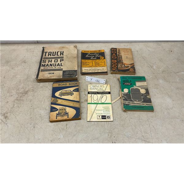Vintage Auto Manuals and Road Books: 1938 Chrysler Truck Shop Manual, 1952 Canadian Service Data