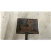 Image 4 : Vintage Tools: Metal Hard Hat, Meat Grinder, Branding Irons, Shears, Hacksaw
