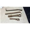 Image 6 : Vintage Tools: Metal Hard Hat, Meat Grinder, Branding Irons, Shears, Hacksaw