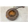 Image 8 : Vintage Tools: Metal Hard Hat, Meat Grinder, Branding Irons, Shears, Hacksaw