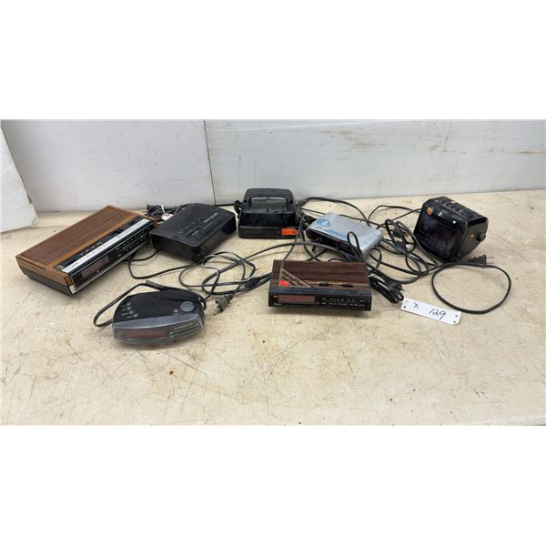 Lot of 7 Clock Radios: GE, Sony Dream Machine ICF-C218, Rhapsody AM/FM