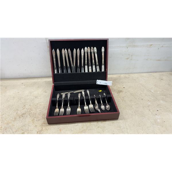 26-Piece Stainless Flatware Set With Wood chest, 2 different patterns