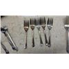 Image 6 : Silverplate Flatware Set in Wood Case, Different Patterns
