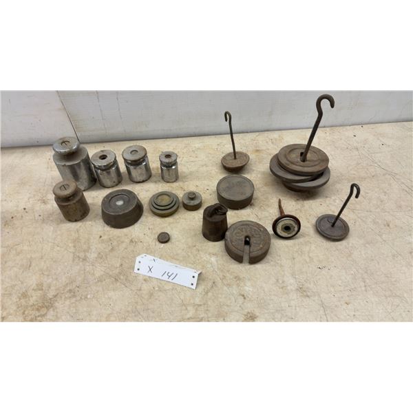Assorted Toledo and Other Scale Weights, Including 2 LB, Scoop Balance