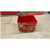 Image 3 : Coca-Cola Advertising Lot: Oval and Santa Trays, Clock, Cart, Tins, Umbrella
