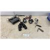 Image 1 : Marksman 7 × 35 Coated Optics Binoculars and Case, 2 Headlamps, 2 Pocket Knives, and Flashlight