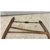 Image 2 : Vintage Bow Saw with Wooden Frame and Metal Blade, Wire Tensioner, and Wooden Crossbars
