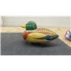 Image 5 : Vintage Schylling "Fireball" Boat, Wind-Up Duck, and 2 Tin Litho Train Cars